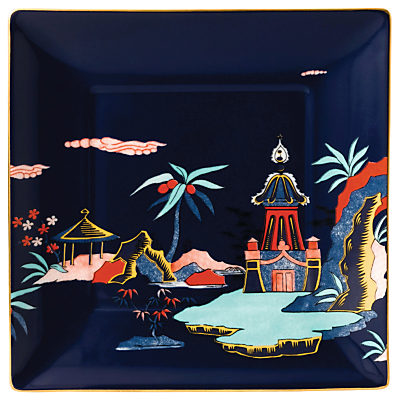 Wedgwood Wonderlust Pagoda Tea Tray, Blue/Multi, 14.5cm Wedgwood Wonderlust Pagoda Tea Tray, Blue/Multi, 14.5cm